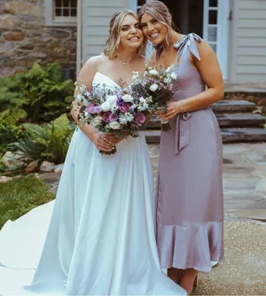 Show Me Your Mumu Claire Midi Dress in Dusty Purple thumbnail 5