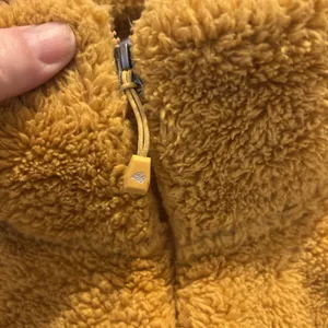 Eddie Bauer Womens Mustard Yellow Sherpa Fleece Quarter Zip Pullover L Gorpcore thumbnail 4