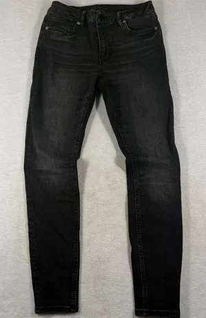 AllSaints Miller Jean W26 Washed Black Skinny Denim Mid Rise W062EB thumbnail 1