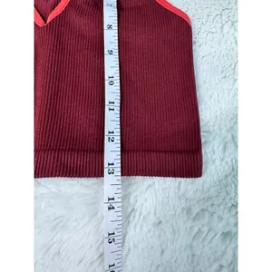 FP Movement Free People Ribbed Crop Tank Burgundy Red Racerback Activewear thumbnail 5