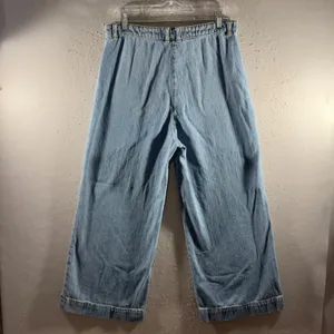 2106 | Zara High Waist Wide Leg Light Wash Denim Jeans Blue Womens 10 thumbnail 2