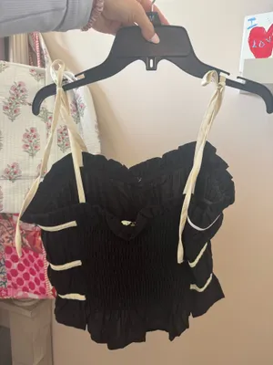 NWT Black and White Boutique Top Size XS thumbnail 3