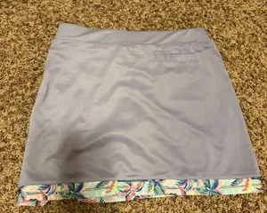Stella Parker Golf Collection Skort Small Lavender Purple Floral Trim Zip Pocket thumbnail 3
