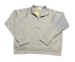 ✨ Vintage Havana Gray Quarter Zip Pullover Sweatshirt‎ Size L NWT ✨ thumbnail 1