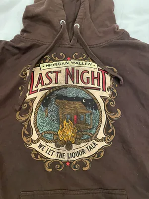 Morgan Wallen Last Night Hoodie Size M thumbnail 3