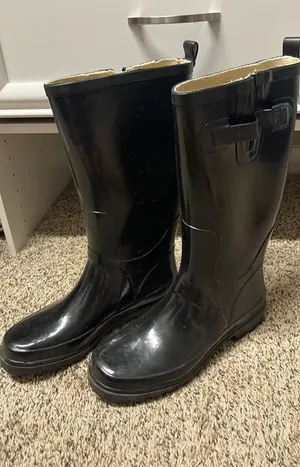 Esprit black rain boots thumbnail 1