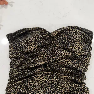 Forever 21 Animal Print Gold Strapless Mini Dress thumbnail 3