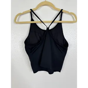 Sweaty Betty Stamina Workout Tank Top Black Built In Bra Crop SB5461 Size M thumbnail 2