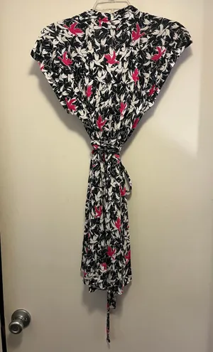 French Connection Waist Tie Dove Patterned Mini Dress - Size 4 thumbnail 3