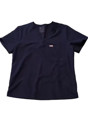 Figs Navy Blue Scrub Top Size Large thumbnail 2