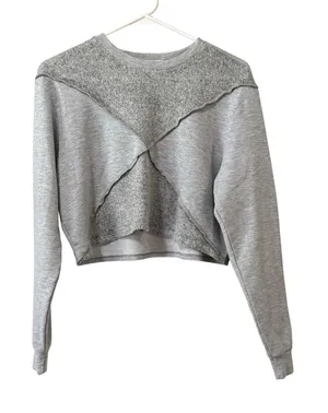 Fitz + Eddie Crop Sweater Top Women Size XS Long Sleeve Lightweight Relaxed City thumbnail 1