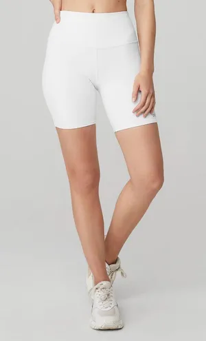 Alo 7" HIGH-WAIST BIKER SHORT White Size XS NWT thumbnail 1