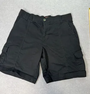 Lee Women's Black Cargo Bermuda Shorts Size 14 thumbnail 1