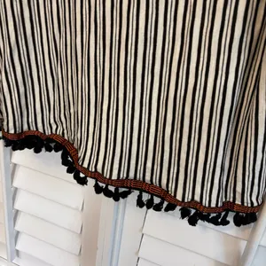 W5 Black And White‎ Stripe Pop Pom Tank Top Size 3X thumbnail 4