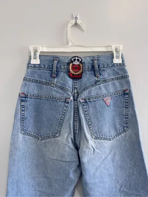 Vintage 80s Guess by Georges Marciano High Waist Mom Jeans Rare Crest Patch 24 thumbnail 5