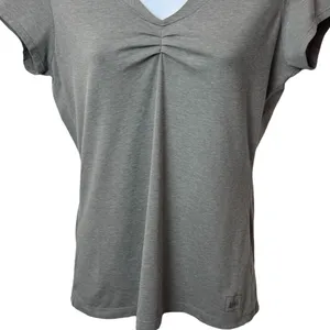REI Grey V-Neck Blouse Camping Hiking Outdoors‎ Athletic Comfort Stretch S thumbnail 4