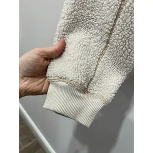 American Eagle Sherpa‎ Fleece Boxy Cozy Pullover Sweatshirt M thumbnail 4
