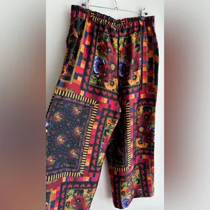 Joie Floral and Sun Graphic Silky Culotte Pants, Multicolored, Size Large thumbnail 13