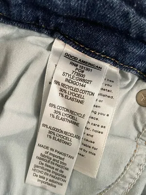 Good American Good Waist NWT High Rise Distressed Skinny Jeans Blue Size 10 thumbnail 8