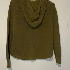 Lauren Ralph Lauren Waffle Knit Hooded Olive Green Long Sleeve Pullover A2 thumbnail 2