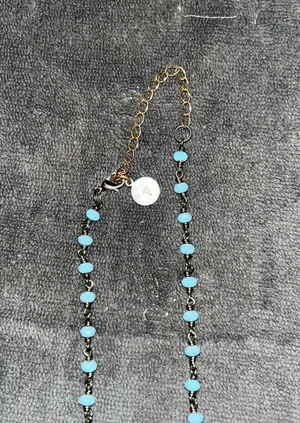 Blue Beaded Necklace thumbnail 3