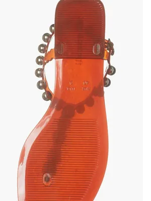 NEW Jeffrey Campbell Plated Embellished Sandal Jeffrey Campbell Orange Gold thumbnail 6