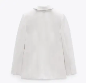 ZARA blazer white waisted tailored tuxado suit jacket thumbnail 8