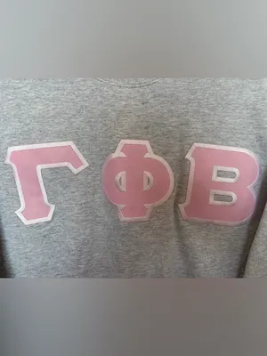 Gray Crewneck Sweatshirt with Gamma Phi Beta letters thumbnail 3
