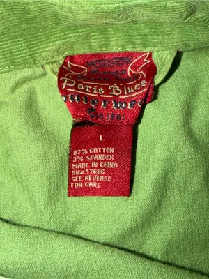 Paris Blues Lime Green Corduroy Fitted Utility Blazer Jacket Y2K L thumbnail 7