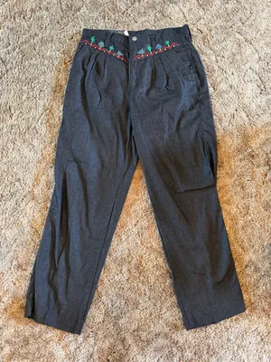 Vintage Panhandle Slim Southwestern Embroidered High-Waisted Pants Pleated thumbnail 1