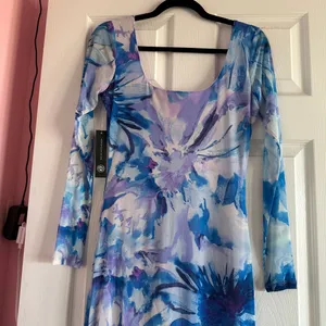 As You Wish Blue Floral Maxi Dress thumbnail 5