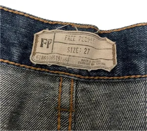 Free People Tan Stitch Print Jean Short thumbnail 4