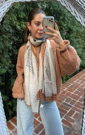 Beautiful abstract print scarf thumbnail 1
