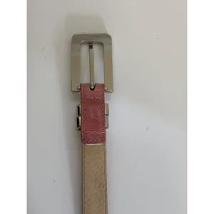 Ellen Tracy Women’s Pink Genuine Italian Leather Slim Belt Silver Buckle M Casual thumbnail 3