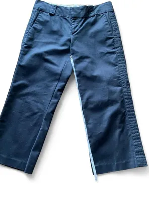 Old Navy Black Cropped Wide-Leg Pants thumbnail 5