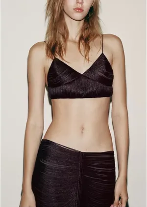 Zara fringe mini top. M thumbnail 1