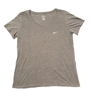 Nike The Nike Tee Gray Spoon Neck Athletic Cut T-Shirt Women's Size M thumbnail 1