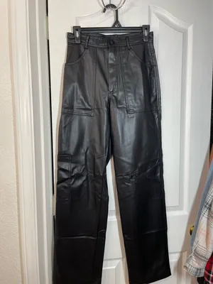 Women’s Zara Faux Leather Pants thumbnail 2