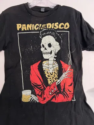Tultex Panic at the Disco Skeleton Graphic Concert T Shirt thumbnail 2