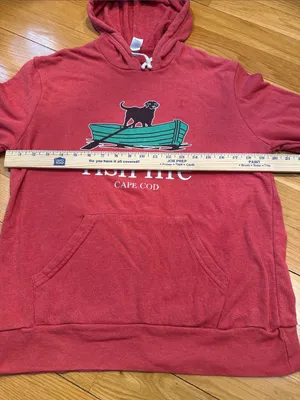 Cape cod fish life hoodie sweatshirt size medium. Red thumbnail 5