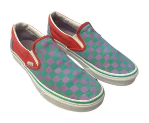 Vans Checkerboard Slip On Canvas Skate Shoes Multi Color Streetwear Sneakers 8 thumbnail 1