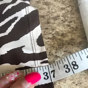 APNY Brown White Zebra Striped Mini Dress Medium thumbnail 5