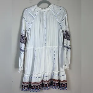 Veronica Beard Embroidered Mini Bobo Dress Gauze Cotton Sz Small‎ thumbnail 7
