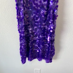Topshop Sequin Disc Mini Dress in Purple Size 2 NWT thumbnail 8