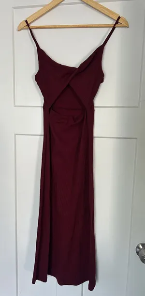 Burgundy LIOAH dress thumbnail 1