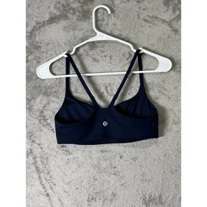 Lululemon Wunder Train Strappy Racer Bra Light Support Navy Blue Size 6 thumbnail 3