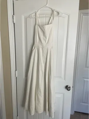 Vestique White Denim Maxi Dress. Size S NWT thumbnail 3