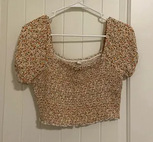 Aerie women’s floral‎ cropped blouse — small thumbnail 1