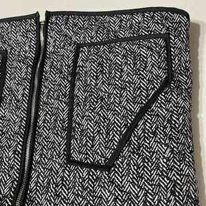 Wanna‎ B Vest Women's Large Black and White Zipper Pockets Quilted Fall Winter thumbnail 2