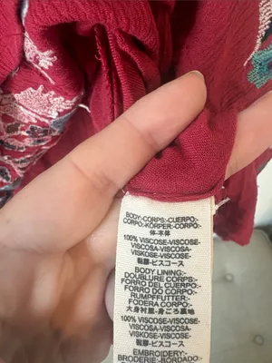 Free People Te Amo Embroidered Boho Mini Dress Red Ruby XS thumbnail 4